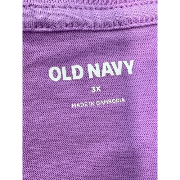 Old Navy Top Womens 3X Ruffle Short Sleeve‎ Lightweight Pink Crew Neck Boho - Picture 3 of 6